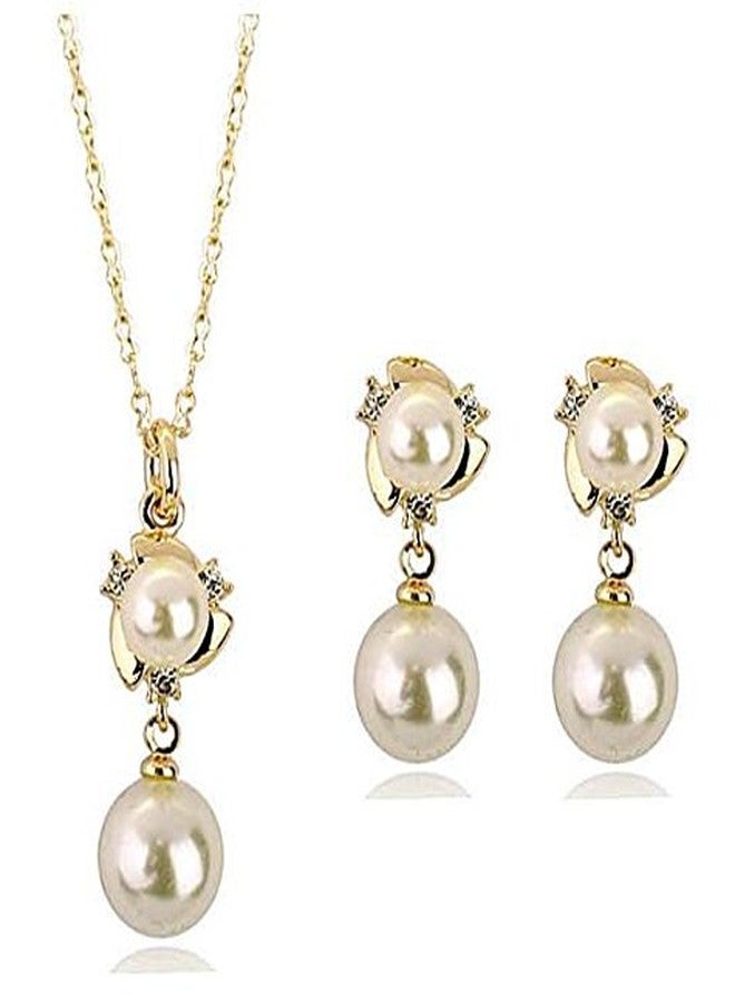 Silver Shoppee Gold Plated Jewellery Set for Women (Golden) (SSPS0315B) - Image 1