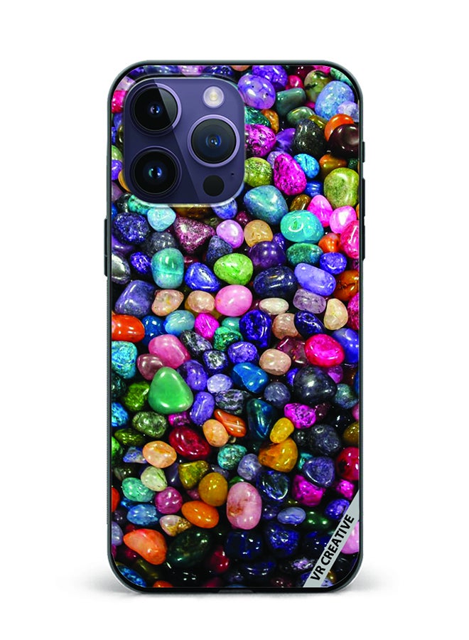 VR CREATIVE Protective Case Cover For Apple iPhone 15 Pro Pebbles Design Multicolour - Image 1