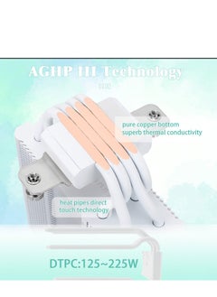 Generic AssassinX120 SE ARGB WHITE CPU Air Cooler, CPU Cooler, AX120 SE ARGB, 4 Heat Pipes, TL-C12CW-S PWM Quiet Fan, With S-FDB Bearing, for AMD AM4/AM5 Intel LGA 1700/1150/1151/1200  - Image 2