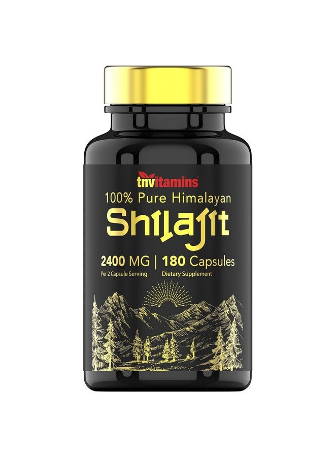 tnvitamins Shilajit Capsules 2400 MG - 180 Capsules | 100% Pure Himalayan Shilajit Capsules for Men & Women | Shilajit Resin Supplement | Three Month Supply! | Non-GMO, Gluten-Free - Image 1