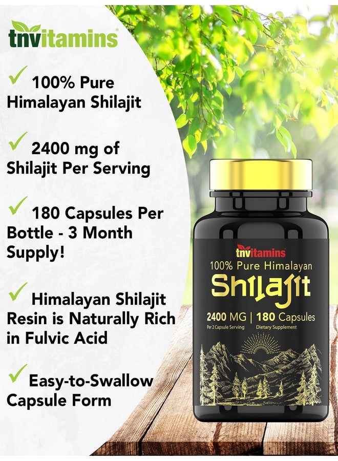 tnvitamins Shilajit Capsules 2400 MG - 180 Capsules | 100% Pure Himalayan Shilajit Capsules for Men & Women | Shilajit Resin Supplement | Three Month Supply! | Non-GMO, Gluten-Free - Image 4