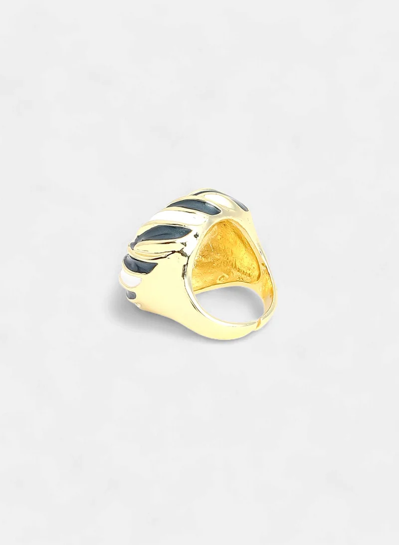 SOHI Candy Swirl Adjustable Statement Artificial Finger Ring Jewellery