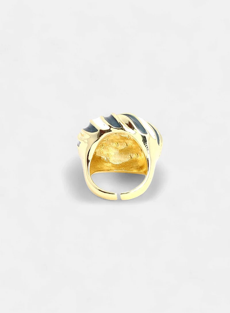 SOHI Candy Swirl Adjustable Statement Artificial Finger Ring Jewellery