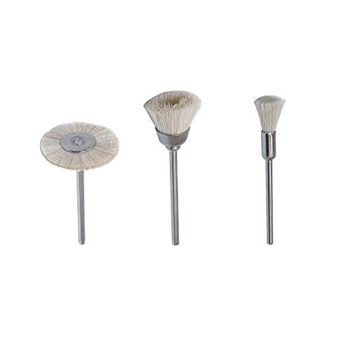 HEYMOUS Polishing Brushes Nylon Bristle Cup Brush Cleaning Brush Kit Soft Jewelry Buffing Wheels Mandrel 2.35 MM - Image 3