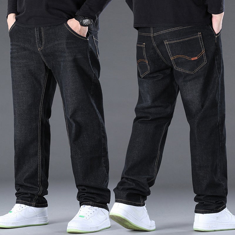 Unisex Classic Denim Jeans Loose Fit Daily Outdoor Wear - Image 1