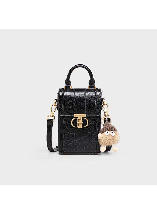 Yuyula Leather Handbag, Women's Crossbody Phone Bag, Fashionable Mini Shoulder Bag, Birthday Gift With High-end Feel For Girlfriend Or Wife - Image 3