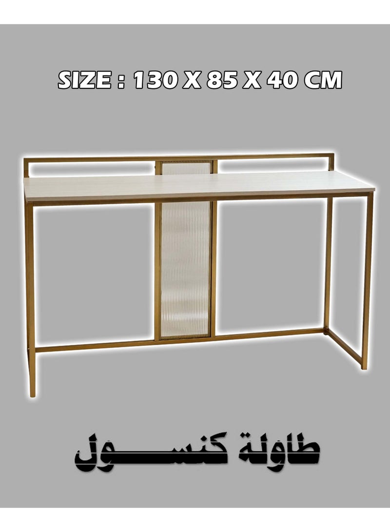 Living Rectangular Console Table Metal Frame 130*85*40 CM - Image 3