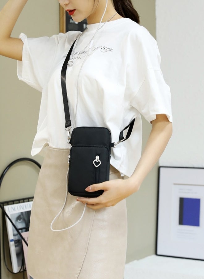 Women's Large Capacity Nylon Shoulder Bag, Ladies Halter Neck Mobile Phone Bag Arm Bag Crossbody Bag Sling Bag Side Bag, Lightweight Portable Coin Purse Carry Bag Sports Bag for Girls/College Students  - Image 2