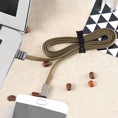 365Home 50-Pack Silicone Cable Ties Reusable, Rubber Cable Ties Cord Organizer Electronic Accessories in Home,Office,Kitchen,School,Travel - Image 5