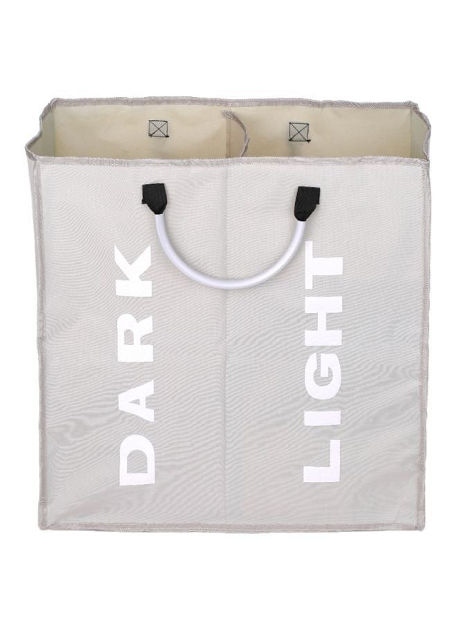 NIBEMINENT 2-Section Foldable Laundry Bag Light Grey/Silver  - Image 1