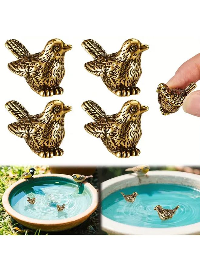 4 Pcs Copper Bird Bath Purification Disks Heavy Duty 0.6 Oz Golden Coin Like Water Cleaner Tablets For Outdoor Birdbaths Fountains Fish And Wildlife Fit Bird Bath Cleaner Ornaments - Image 1