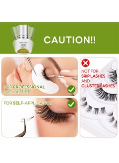 ARISON LASHES DIY Cluster Lash Glue Eyelash Extension Adhesive 3-5 Sec Drying time 6 Weeks Retention Black False Eyelash Safety Glue Professional and Individual Lash Glue -No Fume，No Irritatione  - Image 4