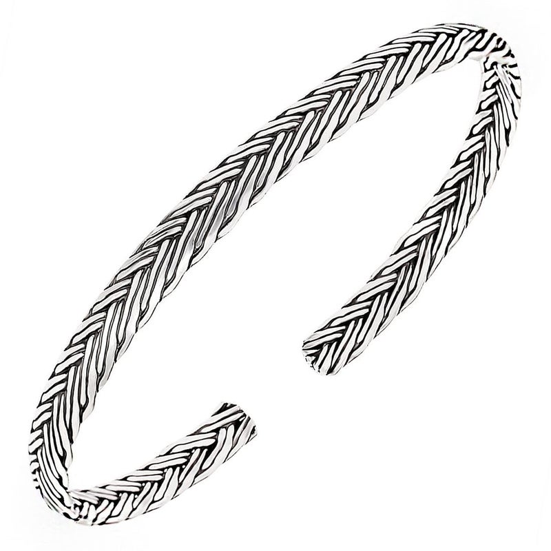 ZAVYA 925 Sterling Silver Minimal Modern Rhodium Plating Cuff Bracelet | Gift for Men and Boys | With Certificate of Authenticity and 925 Hallmark - Image 5