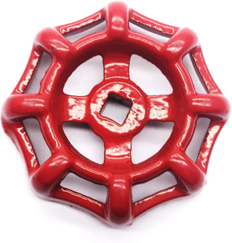 NGe 2PCS Replacement Gate Valve Hand Wheel-Handles Red, Square Hole, Suitable for 1" & 1.2" Inches - Image 1