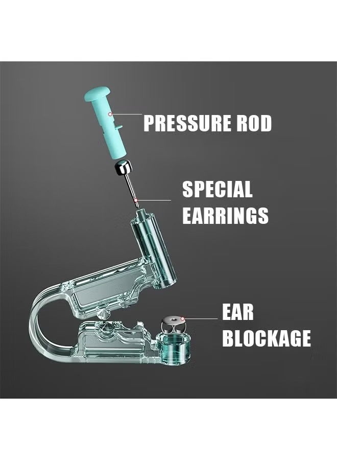 SUFADA 6 Pcs Ear Piercing Gun Kits Diamond Stud Earrings, Disposable No Pain Safety Ear Piercing Gun (Blue) - Image 5