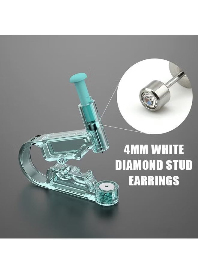SUFADA 6 Pcs Ear Piercing Gun Kits Diamond Stud Earrings, Disposable No Pain Safety Ear Piercing Gun (Blue) - Image 4