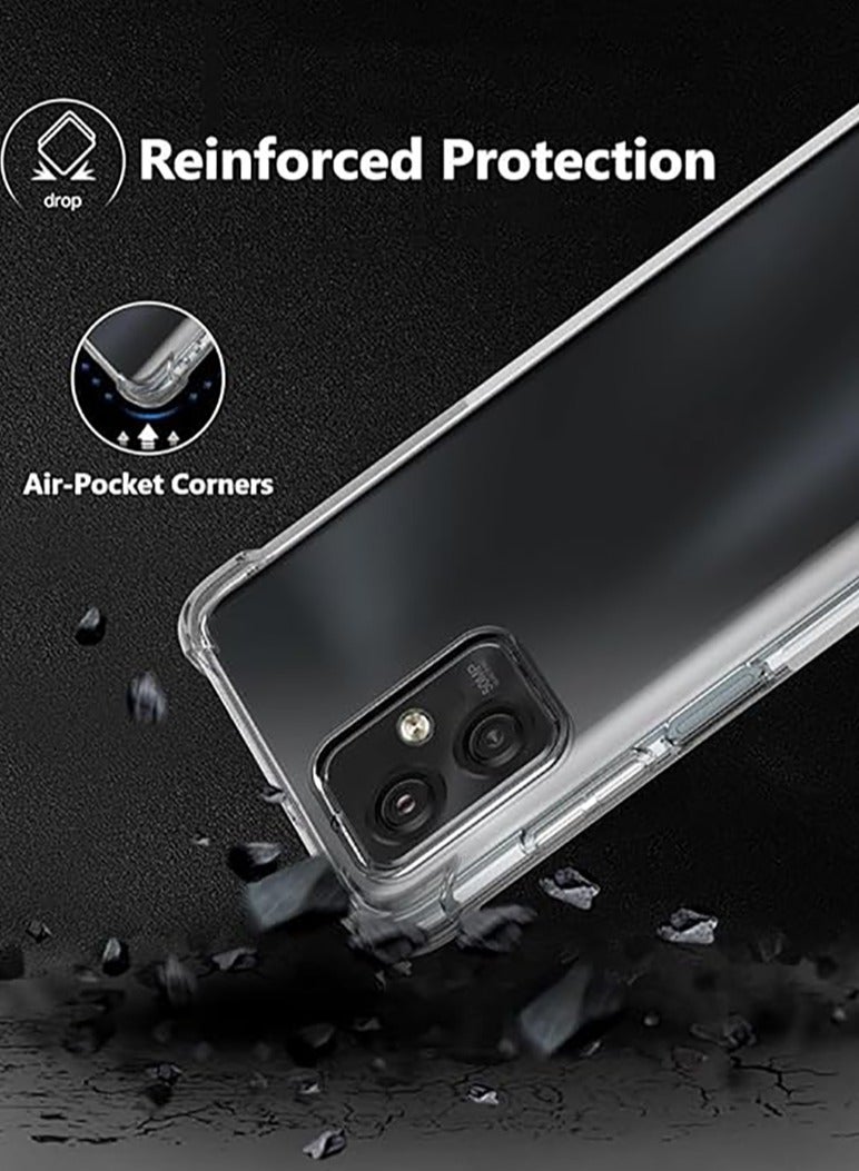 Silicone Case for Motorola Moto G54 Clear TPU Four Corners Protective Cover Transparent Soft - Image 2