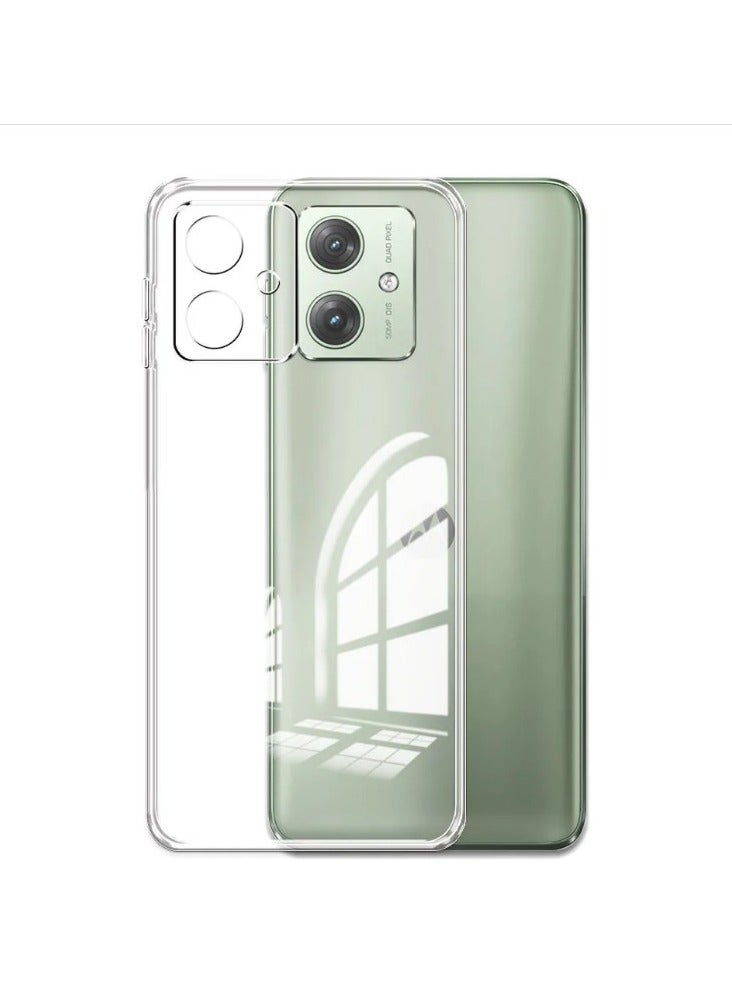 Silicone Case for Motorola Moto G54 Clear TPU Four Corners Protective Cover Transparent Soft - Image 1