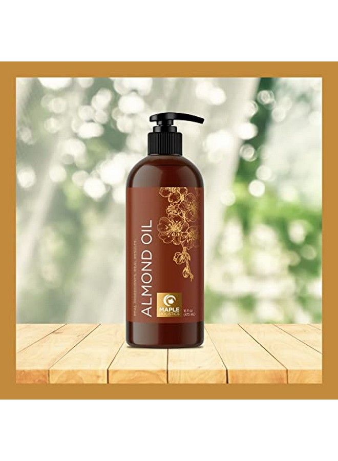 Maple Holistics Cold Pressed Sweet Almond Oil Pure Sweet Almond Oil For Skin Care And Moisturizing Body Oil For Men And Women Carrier Oil For Essential Oils Mixing For Hair Skin And Nails Diy Beauty Products 16Oz - Image 5