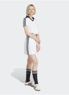 adidas Originals Adicolor Football Jacquard V-Neck Crop Polo Shirt  - Image 5