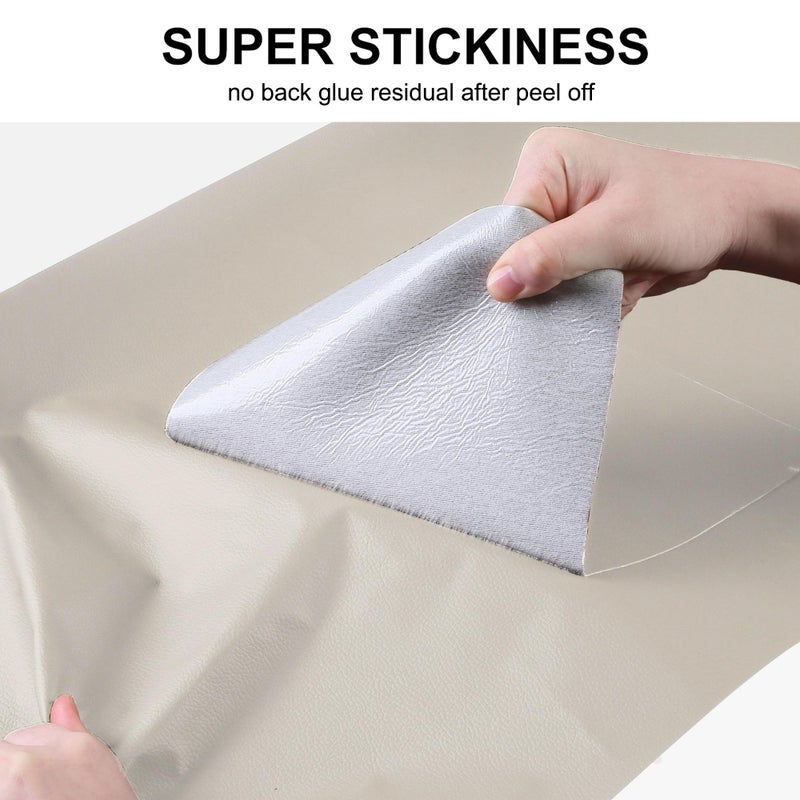 YAFLC Leather Repair Patch for Furniture, 4" x 63" Self Adhesive Leather Repair Kit Vinyl Repair Tape for Car Seat Sofa Jackets Couches Chair Apricot - Image 2