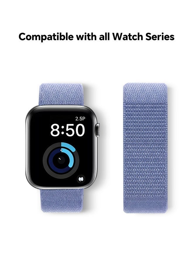 Neyecam Breathable Nylon Loop Sport Band for Apple Watch 42mm/44mm/45mm/46mm/49mm – Adjustable Lightweight Strap Compatible with iWatch Ultra 2, SE, Series 10/9/8/7, Sweatproof Replacement Band for Men & Women