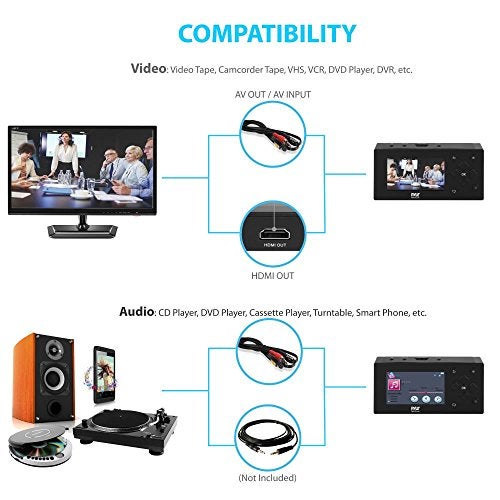 Pyle Video Game Capture Card - w/LCD Monitor-AV Recorder, HDMI Support, Full HD 1080P Digital Media File Creation System w/Audio for USB, SD, PC, DVD, PS4, PS3, Xbox One, Xbox 360 and Wii - (PVRC49) - Image 5