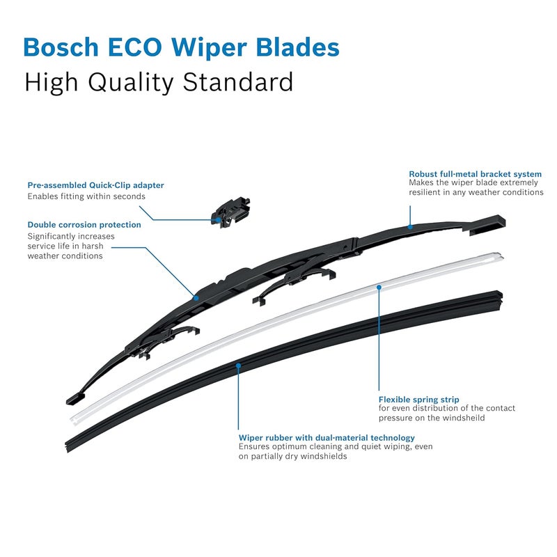 Bosch | ECO (Set) | Economical Wiper Blade | Size 24/16 Inch | 3397010057END - Image 2