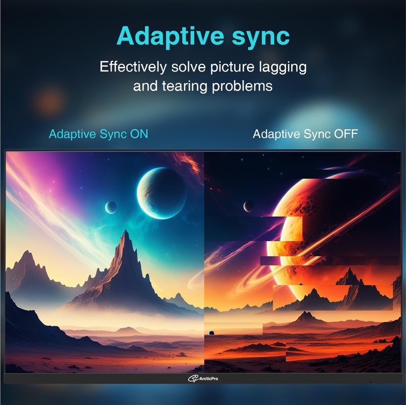 ArcticPro 24.5 inch 300Hz 240Hz Gaming Monitor, FHD 1080p, 1ms, PC Monitor Gaming, IPS, Adaptive sync, PC Monitor, NTSC 85%, sRGB 120%, Ultra Slim, DP x2, HDMI x2, VESA, with DP Cable up to 300Hz - Image 4