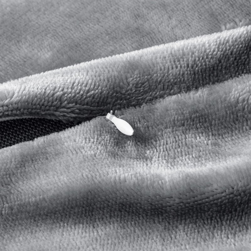 BEDELITE Body Pillow Cover with Zipper Closure, Super Soft and Cozy Fuzzy Fleece Body Pillowcase 20 x 54 Inches, Luxury Fluffy Plush Long Body Pillow Pillowcase for Fall and Winter(Gray) - Image 4