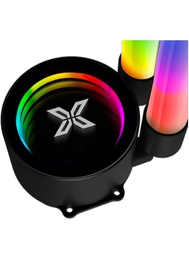 Xigmatek Neon Aqua 240 AIO CPU Liquid Cooler (ARGB LED Pump Head & Tube, 2PCS X22A Fan & Galaxy II Fan Control Kit) - Image 3