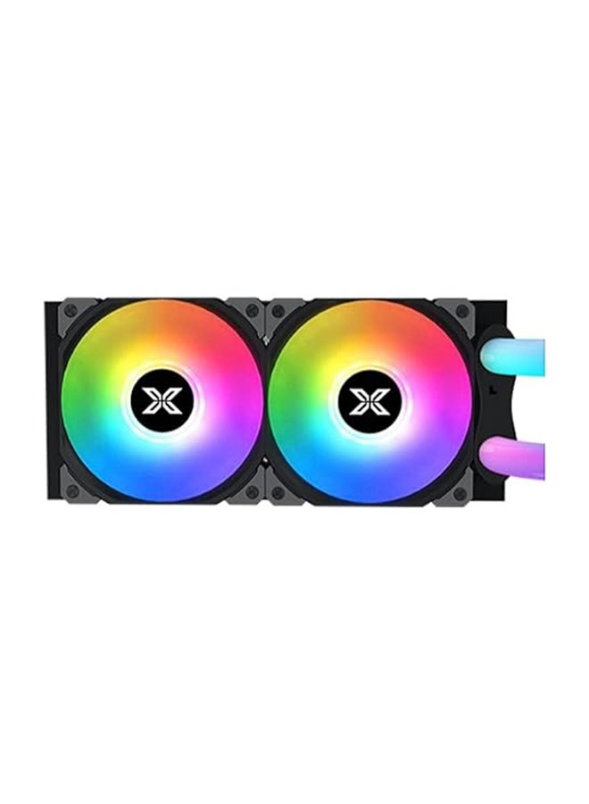 Xigmatek Neon Aqua 240 AIO CPU Liquid Cooler (ARGB LED Pump Head & Tube, 2PCS X22A Fan & Galaxy II Fan Control Kit) - Image 2
