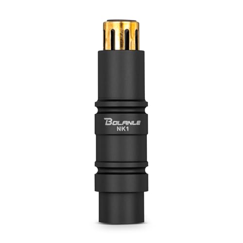 Bolanle Microphone Preamps 28dB Gain XLR Male to Female Adapter with Gold-Plated Connectors, 48V Phantom Power for SM7B/SM58 Mics, Mixer, Sound Card (Black) - Image 1