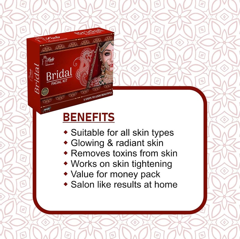 Blu Lady Professional Bridal Skin Whitening Facial Kit Beauty Bridal Diamond Instant Glow Ever in India All Type Skin Fairness Set of 5 275 G bridal - Image 4