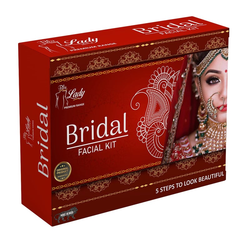 Blu Lady Professional Bridal Skin Whitening Facial Kit Beauty Bridal Diamond Instant Glow Ever in India All Type Skin Fairness Set of 5 275 G bridal - Image 5