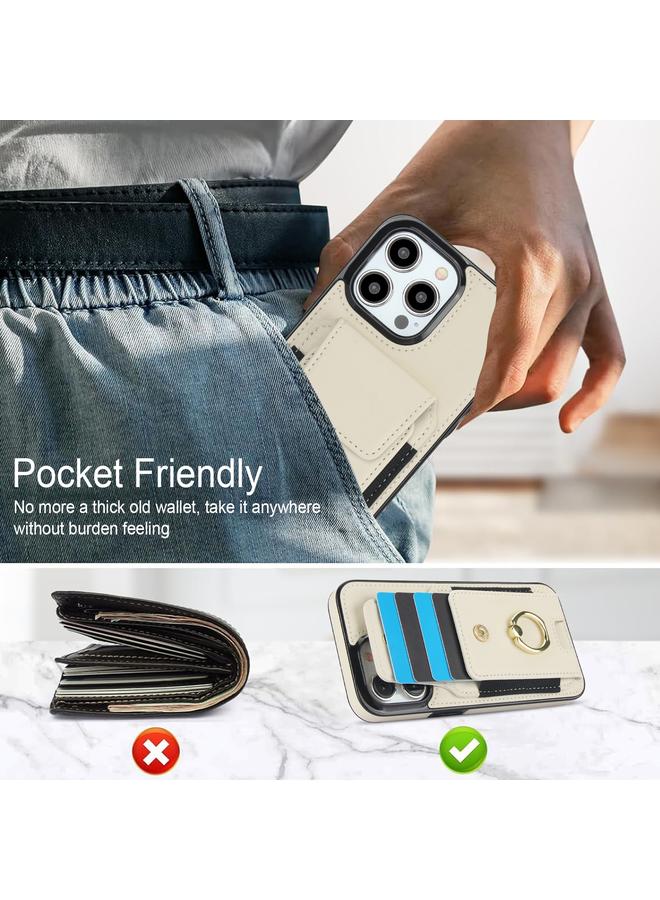 Zaboon Case For iPhone 13 Pro Max Elastic Card Bag Ring Holder Phone Case - Image 3