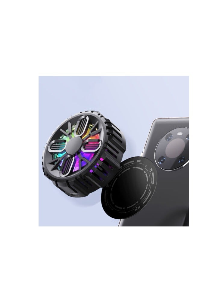 L06 Magnetic Mobile Phone Cooler Portable Tablets Cool Heat Sink Mobile Game Cooling Fan RGB Lighting Radiator - Image 3