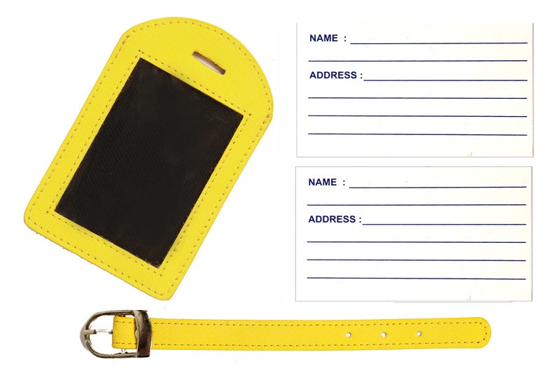 Sukeshcraft Luggage Tags Suitcase Tag Travel Bag Labels Neon(Yellow) - Image 3