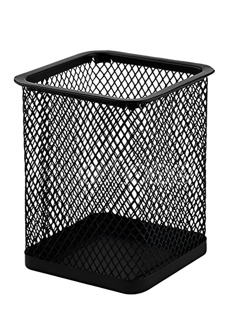 Generic Square Iron Metal Mesh Pen holder (Black)  - Image 1