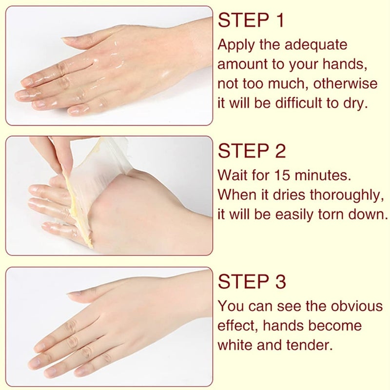 La Milee Hand Mask Milk Honey Peel Off Hand Wax Moisturizing Hydrating Nourishing Exfoliating Hand Film Hands Care paraffin110g - Image 4