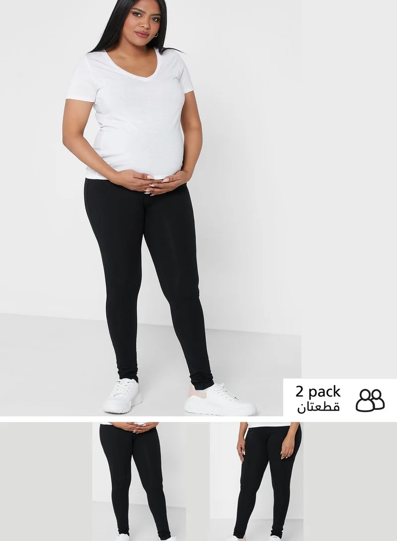 Yours Clothing 2 Pack Full Length Leggings