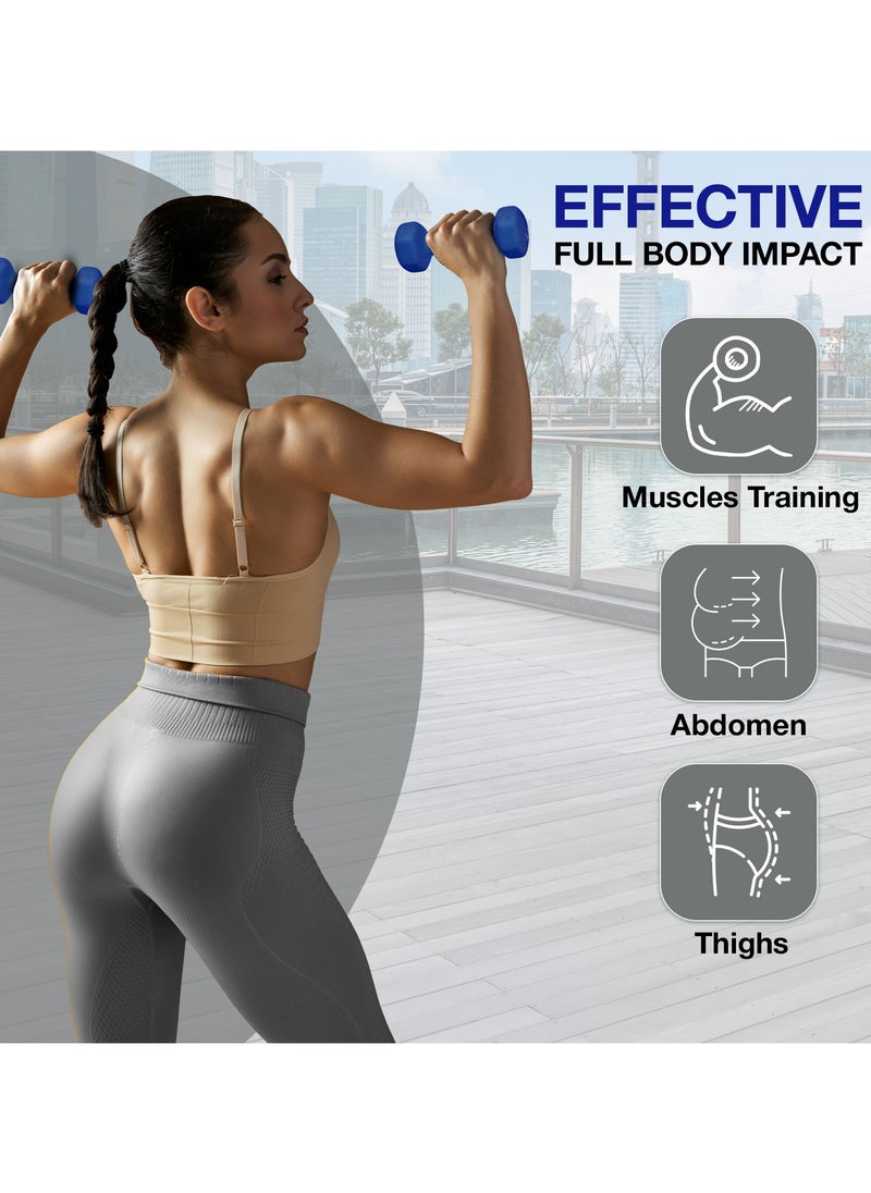 Allure Sphere - Sphere Neoprene Dumbbell Set For Home Gym Exercise - Anti Slip Fitness Equipment For Pilates, Cardio, Training - Anti Sweat Hex Dumbbells In 1Kg 2Kg 3Kg 4Kg 5Kg In Pair - Image 1