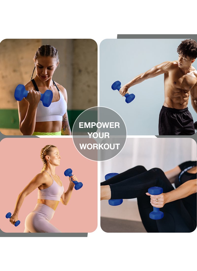 Allure Sphere - Sphere Neoprene Dumbbell Set For Home Gym Exercise - Anti Slip Fitness Equipment For Pilates, Cardio, Training - Anti Sweat Hex Dumbbells In 1Kg 2Kg 3Kg 4Kg 5Kg In Pair - Image 1