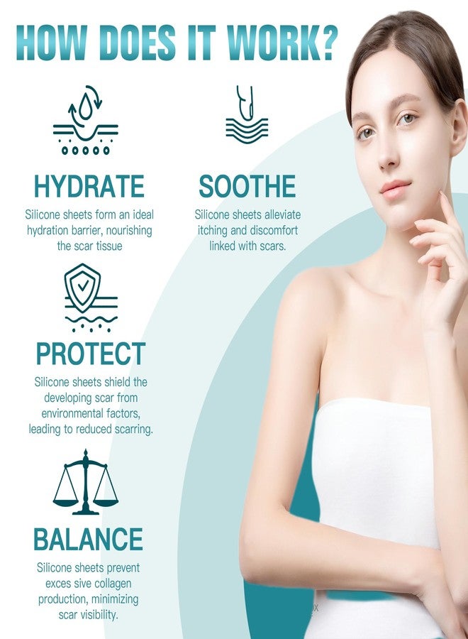 Nine Silicone Scar Sheets (1.6”x120" Roll-3M),Silicone Scar Tape Roll,Scar Silicone Strips,Ultra-thin Scar Removal Treatment for Surgical Scars, C Section, Tummy Tuck, Keloid Bump Removal - Image 2