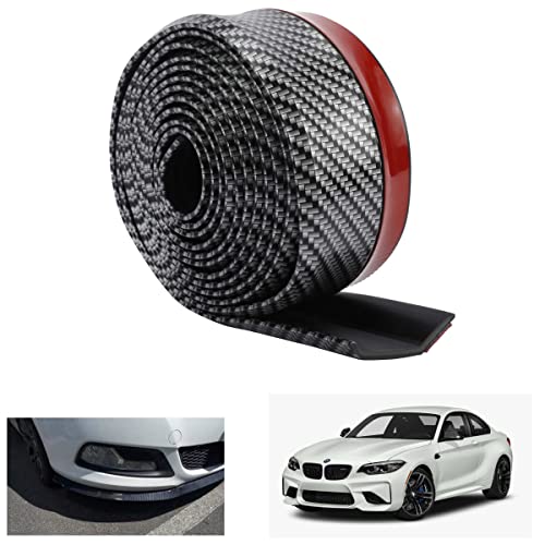 Asryd Carbon Fiber Car Front Bumper Lip Side Skirt Spoiler (2.5M / 8.2ft.) Anti Scratch Protector Easy Trim Waterproof Car Accessories For BMW M2 - Image 1