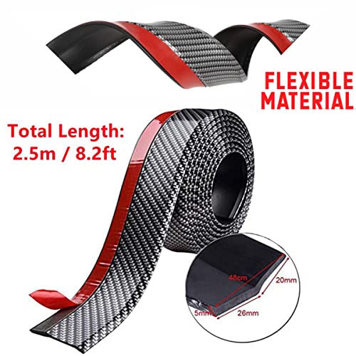 Asryd Carbon Fiber Car Front Bumper Lip Side Skirt Spoiler (2.5M / 8.2ft.) Anti Scratch Protector Easy Trim Waterproof Car Accessories For BMW M2 - Image 2