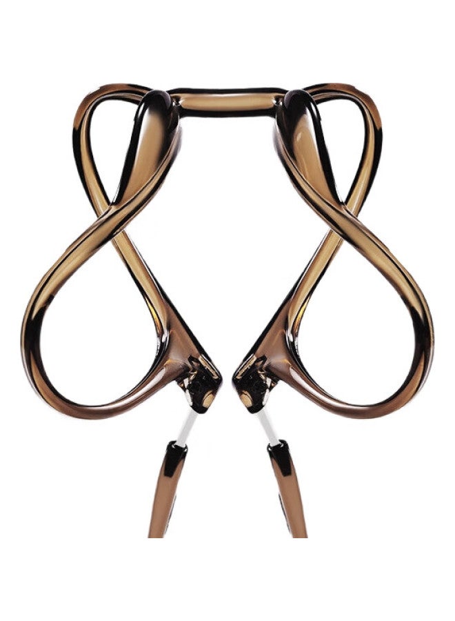 Sunset Red Anti-Blue Light High Definition Fashion Portable Elderly Reading Glasses For Men And Women E9089T Cold Tea Color +2.50 Strength - Image 2