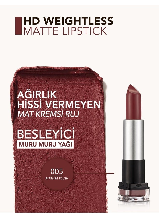 flormar Weightless Matt Lipstick 05 Intense Blush - Image 4