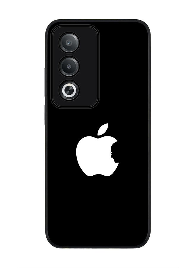 Stylizedd For Oppo A3 Pro / A80 Case,Slim fit Camera Protection, Shockproof Thin Phone cover - Steve's Apple - Black - Image 1