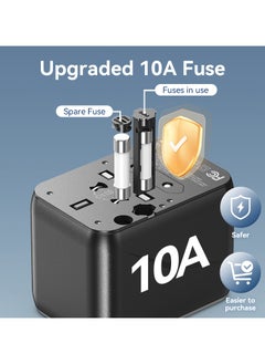VENTION Vention 3-Port USB (C + A + A) Universal Travel Adapter (20W/18W/18W) Black  - Image 3
